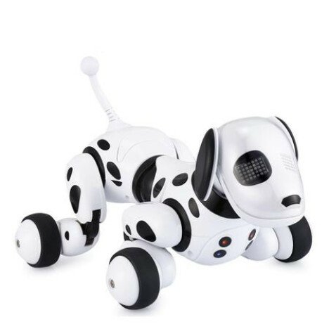 Robot Catel interactiv iUni Smart-Dog vorbitor, telecomanda, Alb