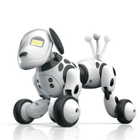 Robot Catel interactiv iUni Smart-Dog vorbitor, telecomanda, Alb