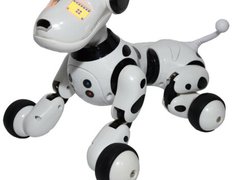 Robot Catel interactiv iUni Smart-Dog vorbitor, telecomanda, Alb